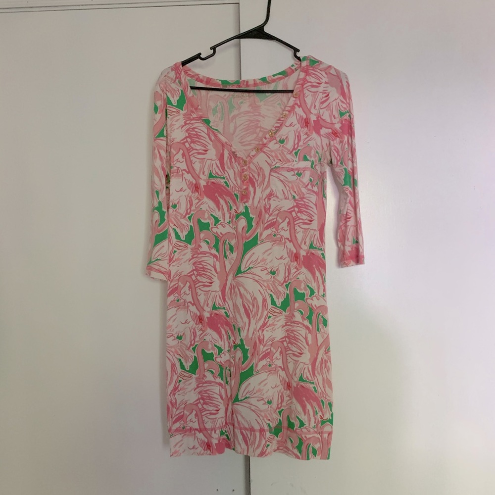 Lilly Pulitzer Flamingo Cotton Dress